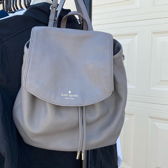 Kate spade grey mini backpack bag